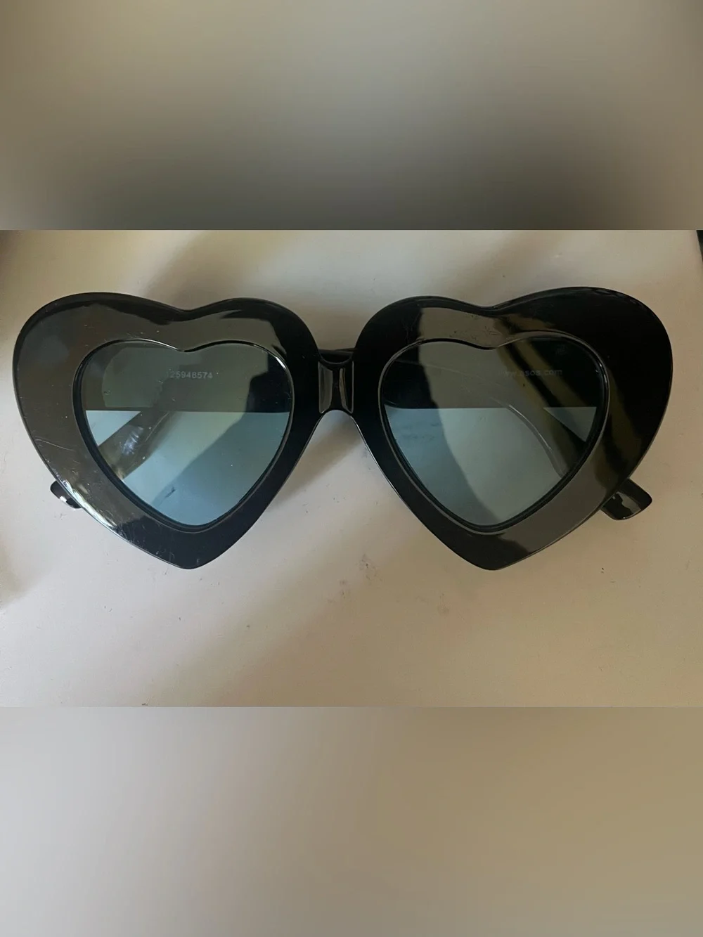 ASOS Black Heart-Shaped Sunglasses for Women - Fashion Accessory